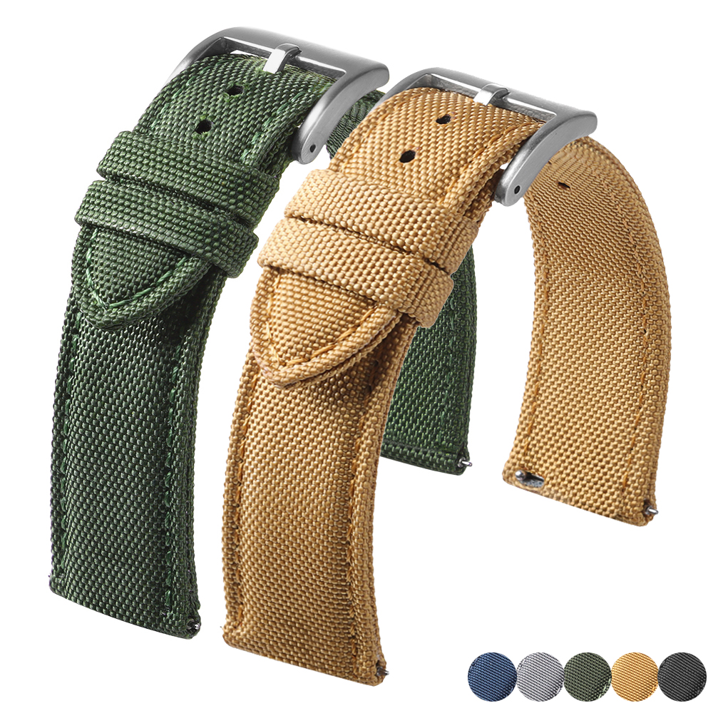 Rubber Strap Diver - Waterproof Sailcloth Watch Strap Two-Sided Nylon