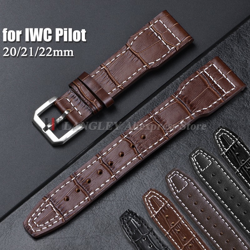 Rubber Strap Diver - 20mm 21mm 22mm Cowhide Leather Watch