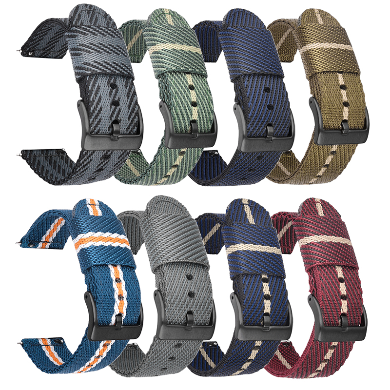 Nato Strap Nylon - Woven Nylon Strap 18mm 20mm 22mm