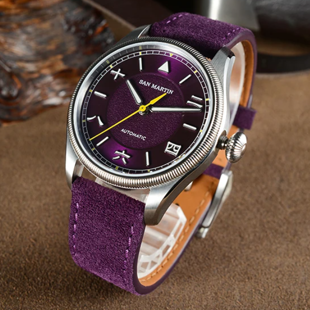 San Martin Men Automatic Watch - đánh giá và giá Leather Strap Quick Release