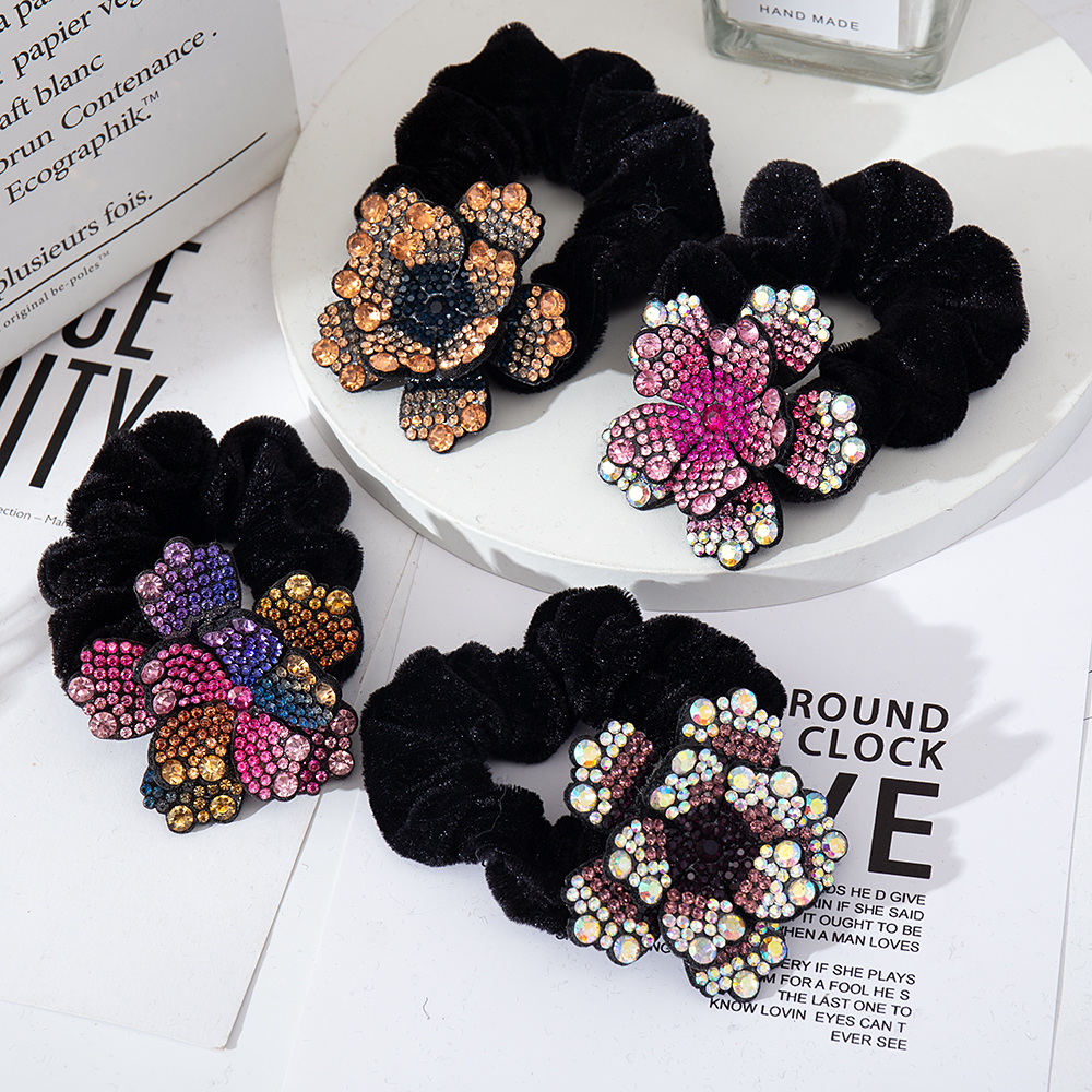 Women Rhinestone Scrunchies Ve - đánh giá và giá Silicone Band Women