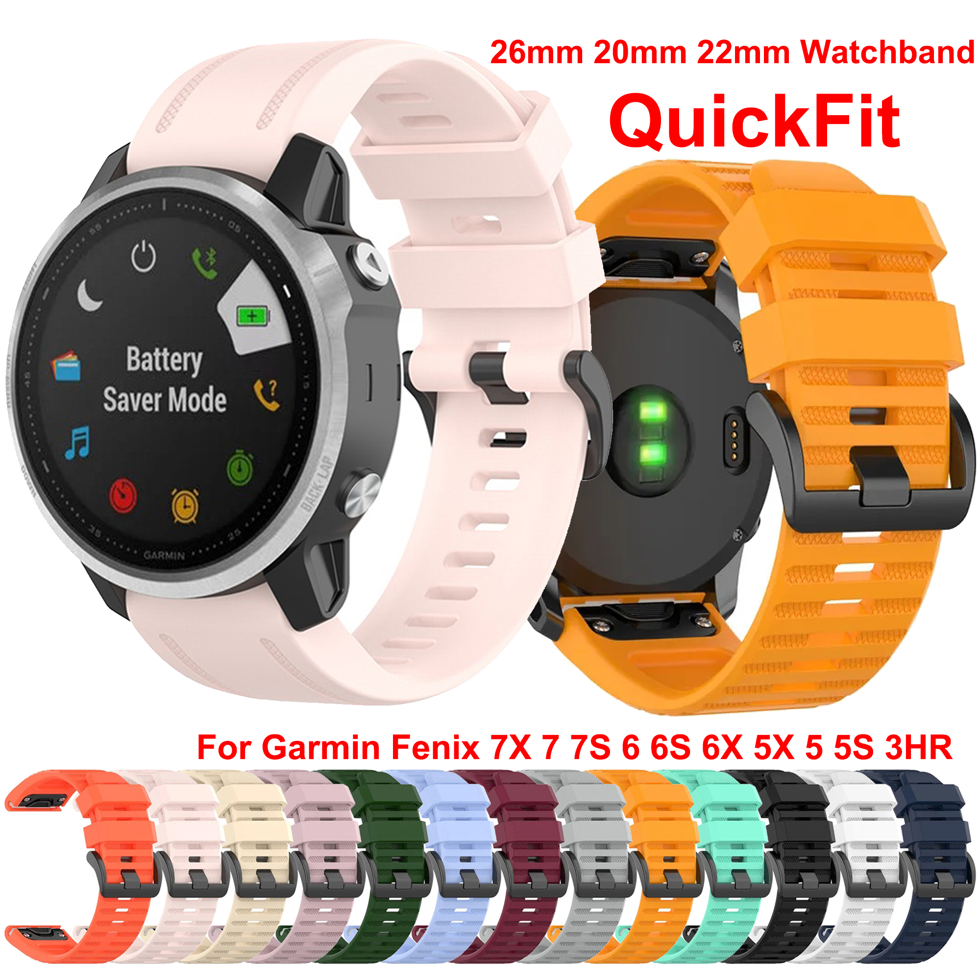 Watch Bands For Garmin Fenix 8 - đánh giá và giá Silicone Watch Band 22Mm