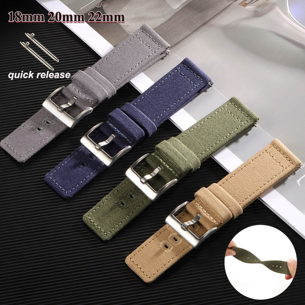 Nylon Woven Canvas Watch Band  - đánh giá và giá Perlon Strap Woven
