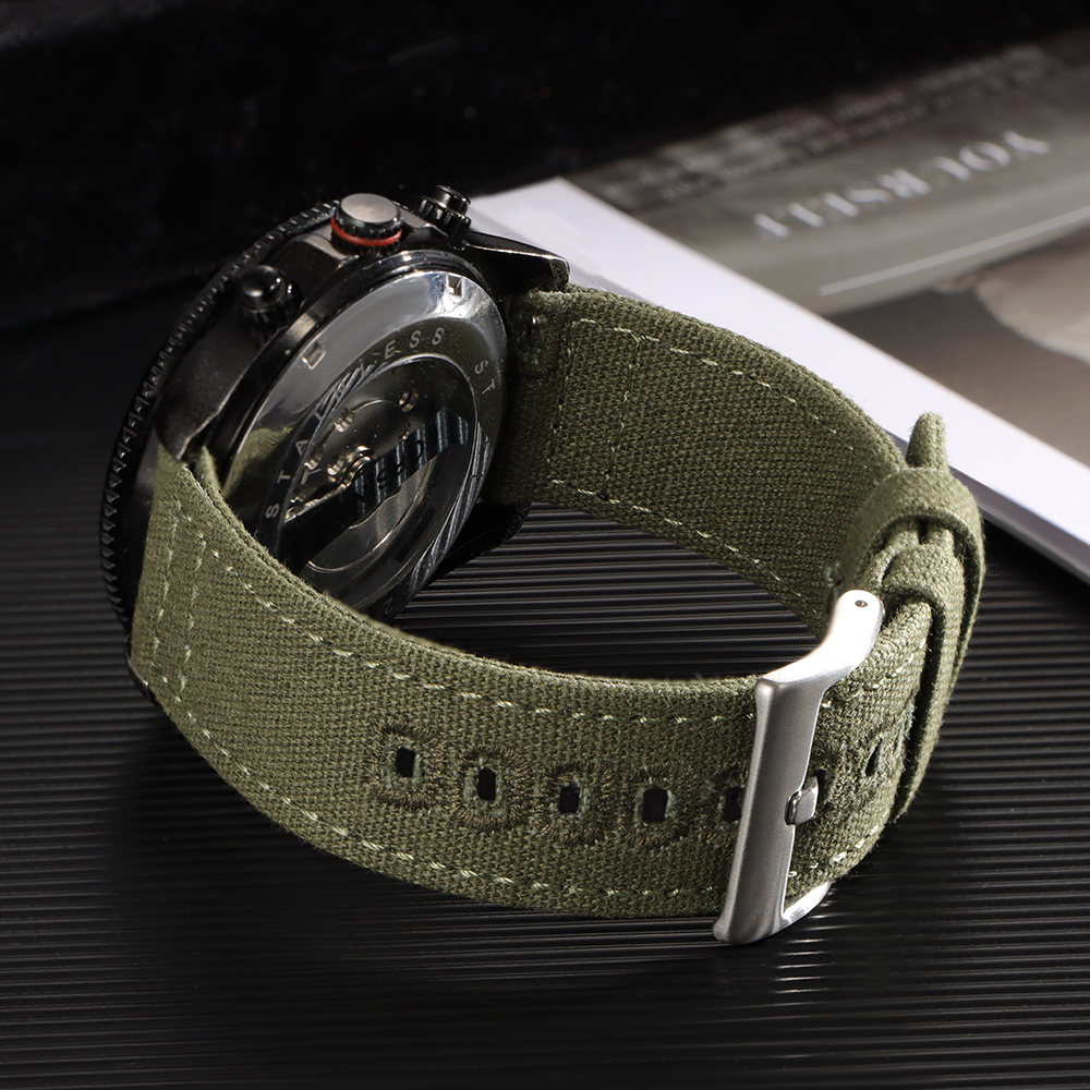 Nylon Woven Canvas Watch Band  - đánh giá và giá Perlon Strap Woven