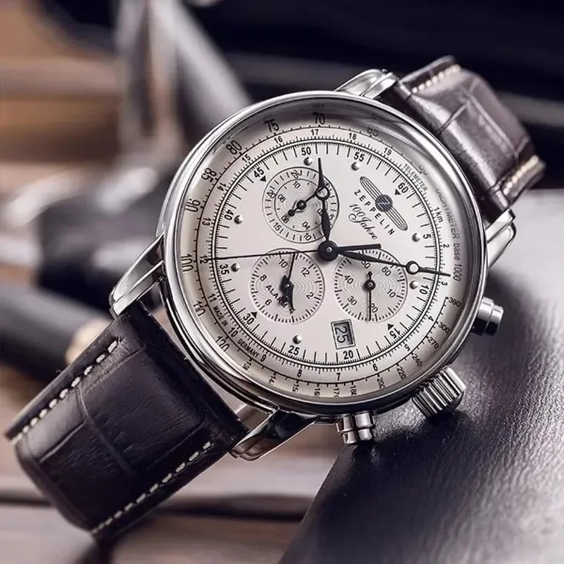 Zeppelin Airship Automatic Dat - đánh giá và giá Leather Watch Band Men