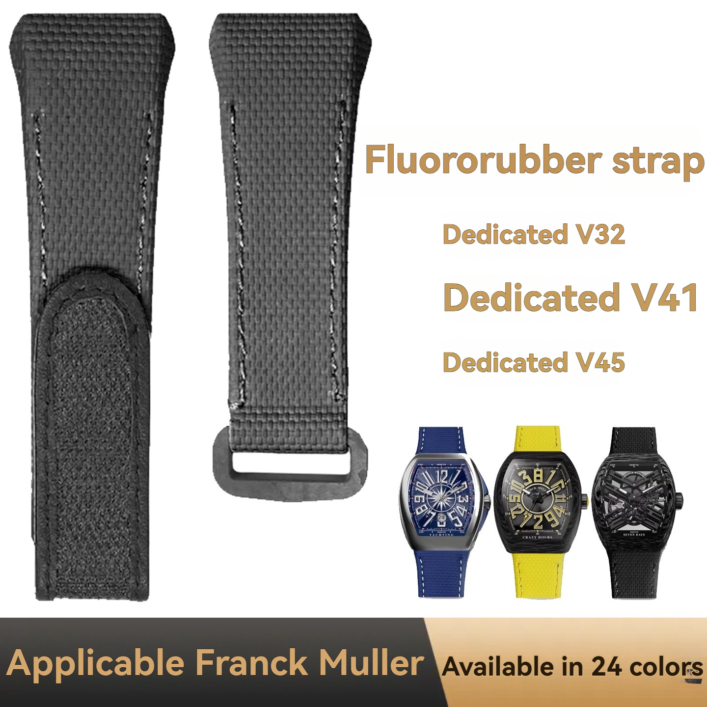 For Franck Muller V45 Fluororu - đánh giá và giá Leather Strap Quick Release