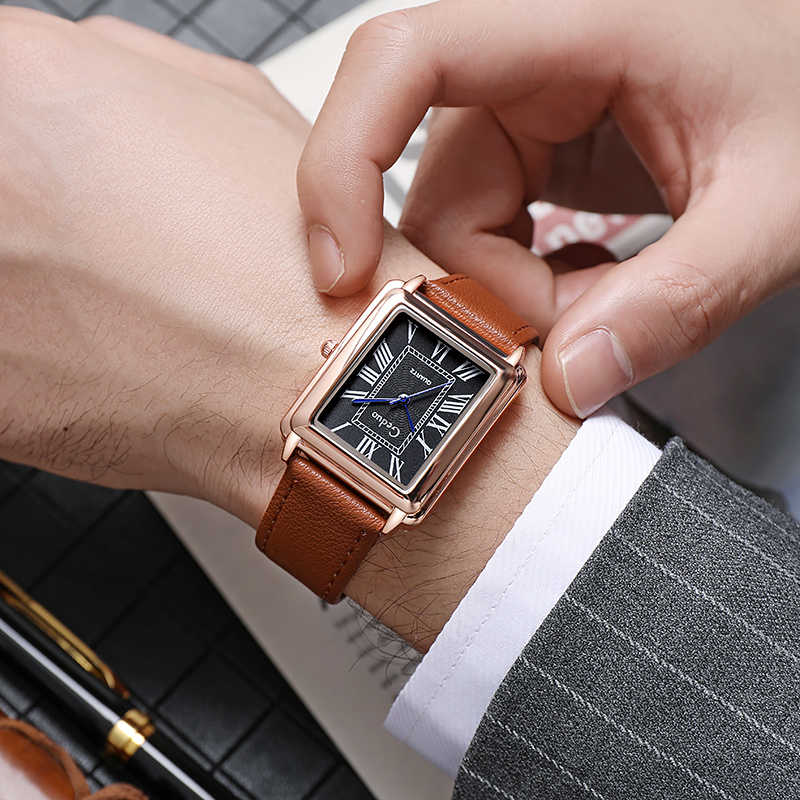 New Fashion Luxury Designer Re - đánh giá và giá Leather Watch Band Men