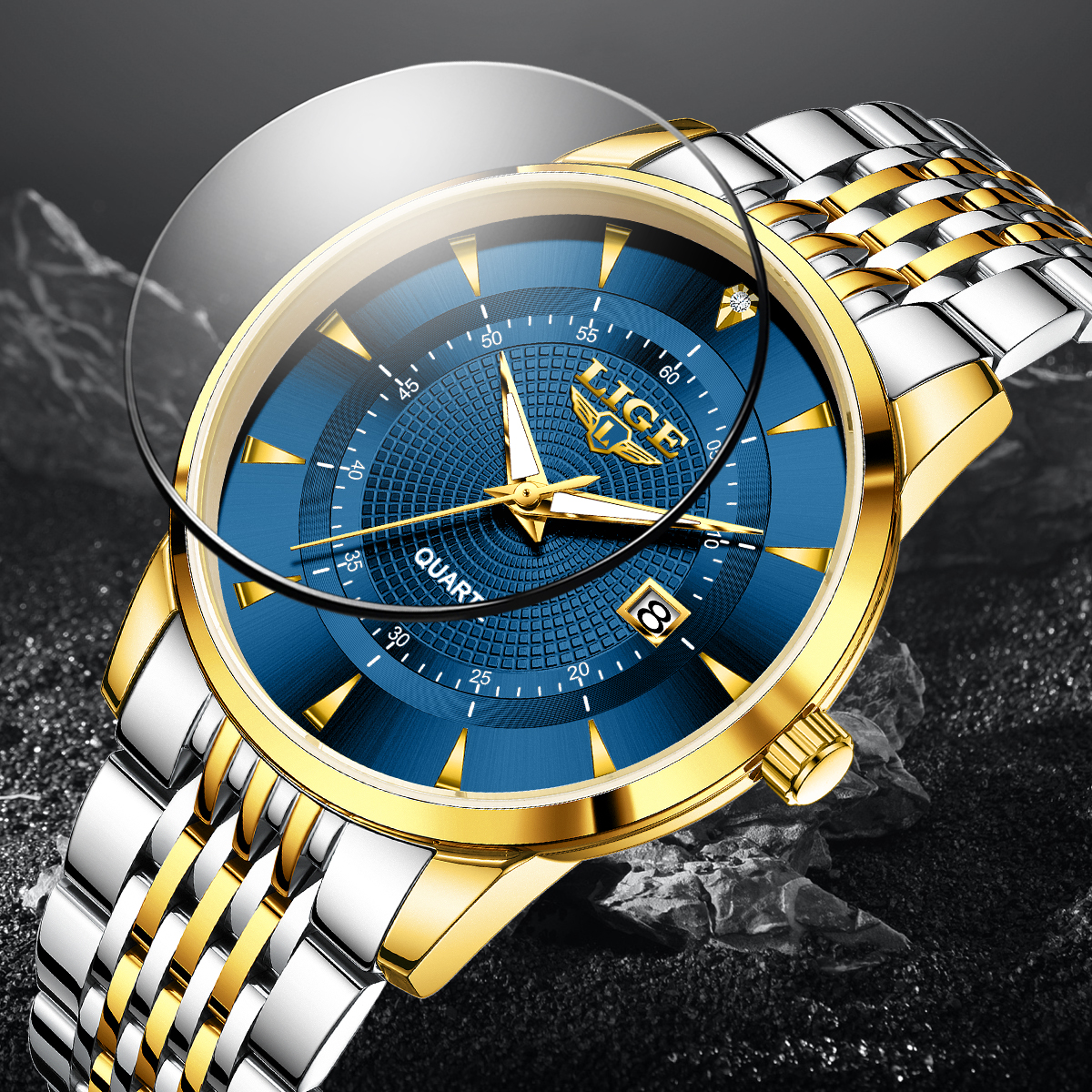 LIGE New 2025 Luxury Man Watch - đánh giá và giá Stainless Bracelet Diver