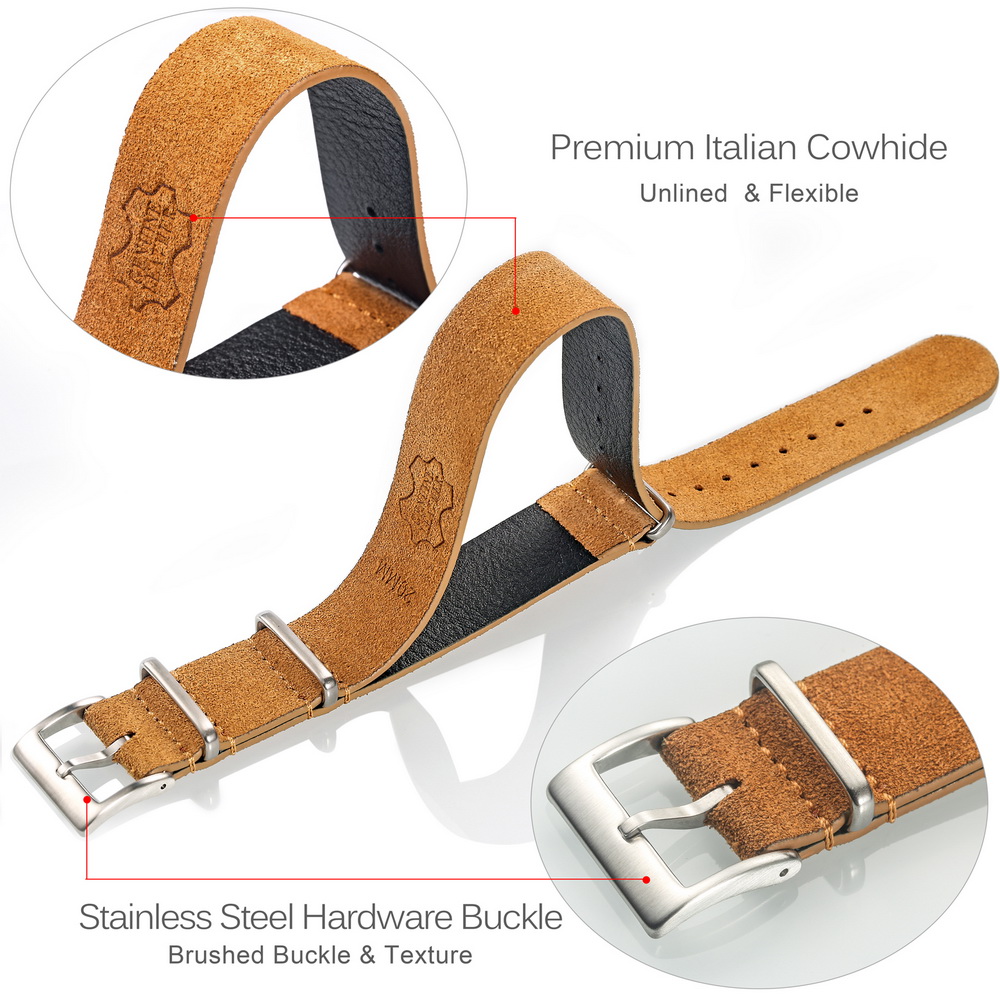 HEMSUT Genuine Leather Watch B - đánh giá và giá Tropic Strap Vintage