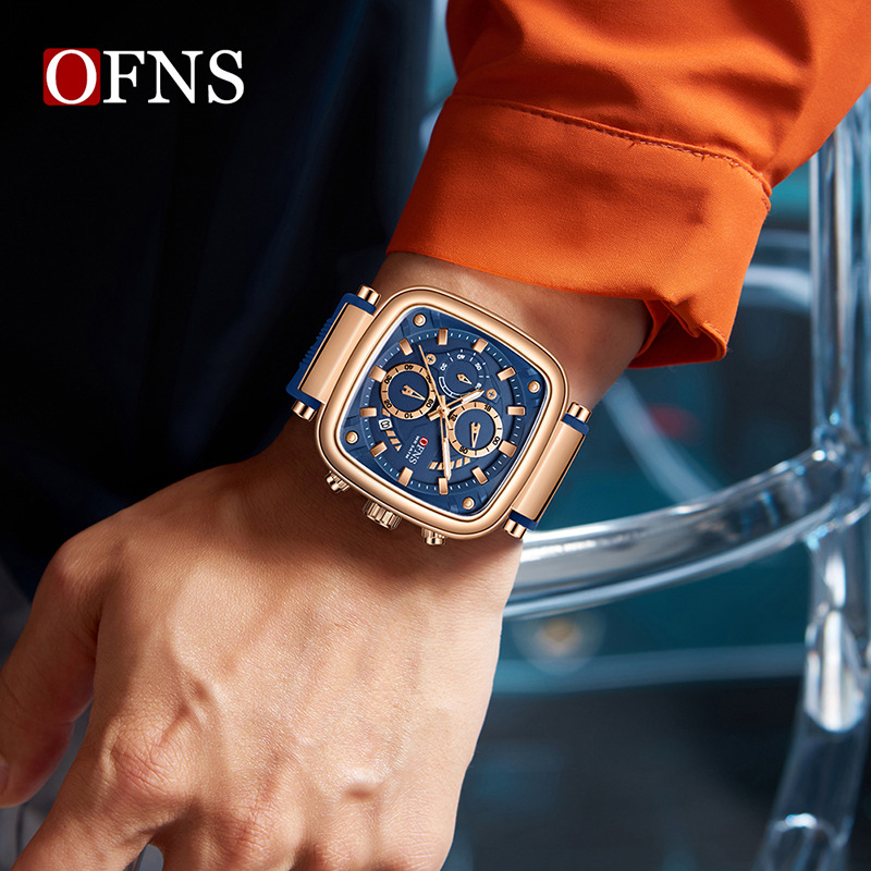 OFNS square waterproof sports  - đánh giá và giá Rubber Strap Diver