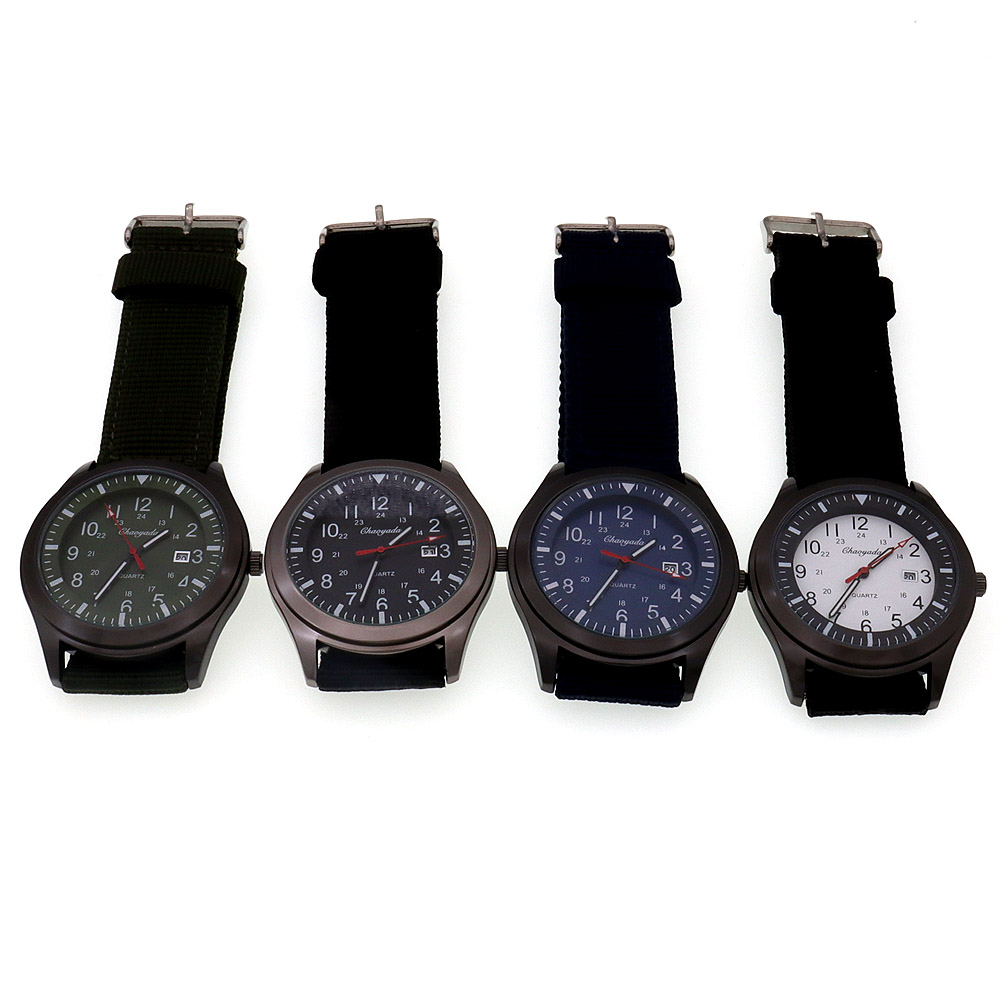 Luxury Men's Quartz Watch Spor - đánh giá và giá Canvas Strap Watch