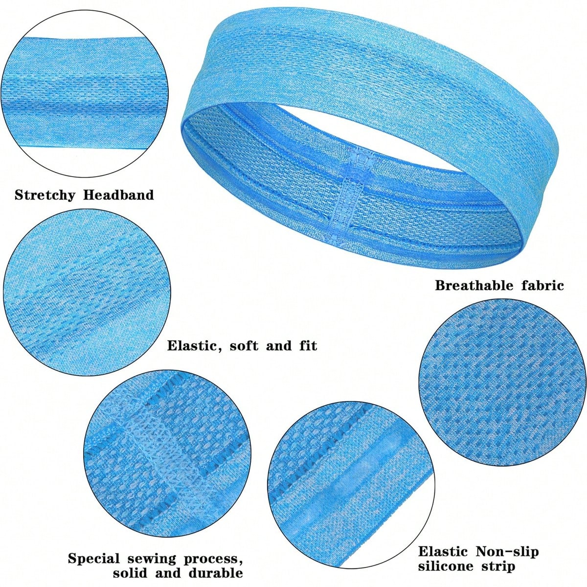 Sweatbands Non Slip Headbands  - đánh giá và giá Silicone Band Women