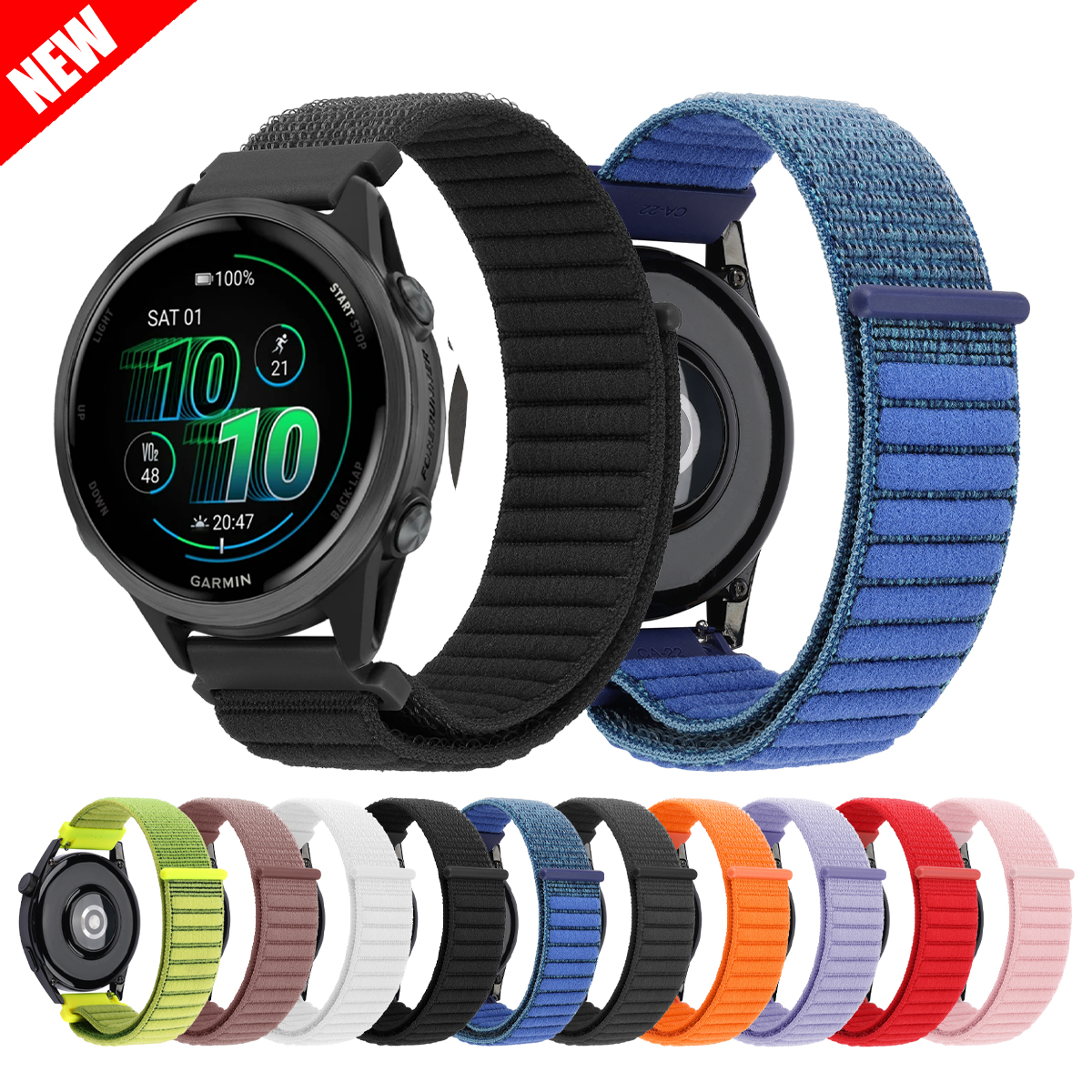 Nylon loop Band For Garmin Viv - đánh giá và giá Sport Loop Velcro