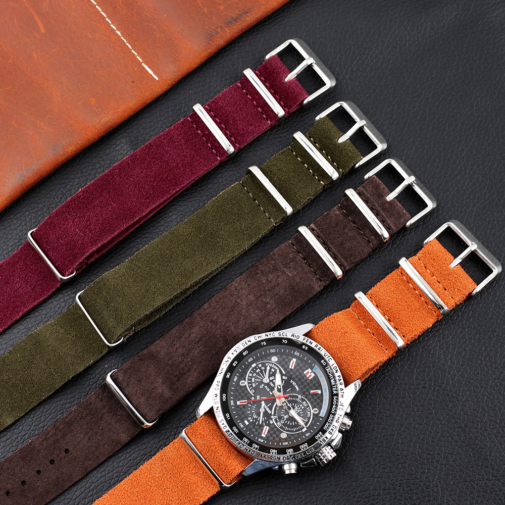 18mm 20mm 22mm Vintage Soft Su - đánh giá và giá Suede Strap Watch