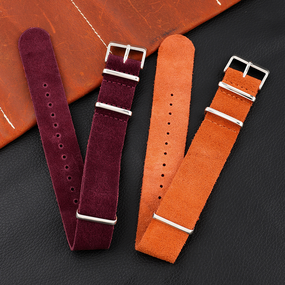 18mm 20mm 22mm Vintage Soft Su - đánh giá và giá Suede Strap Watch