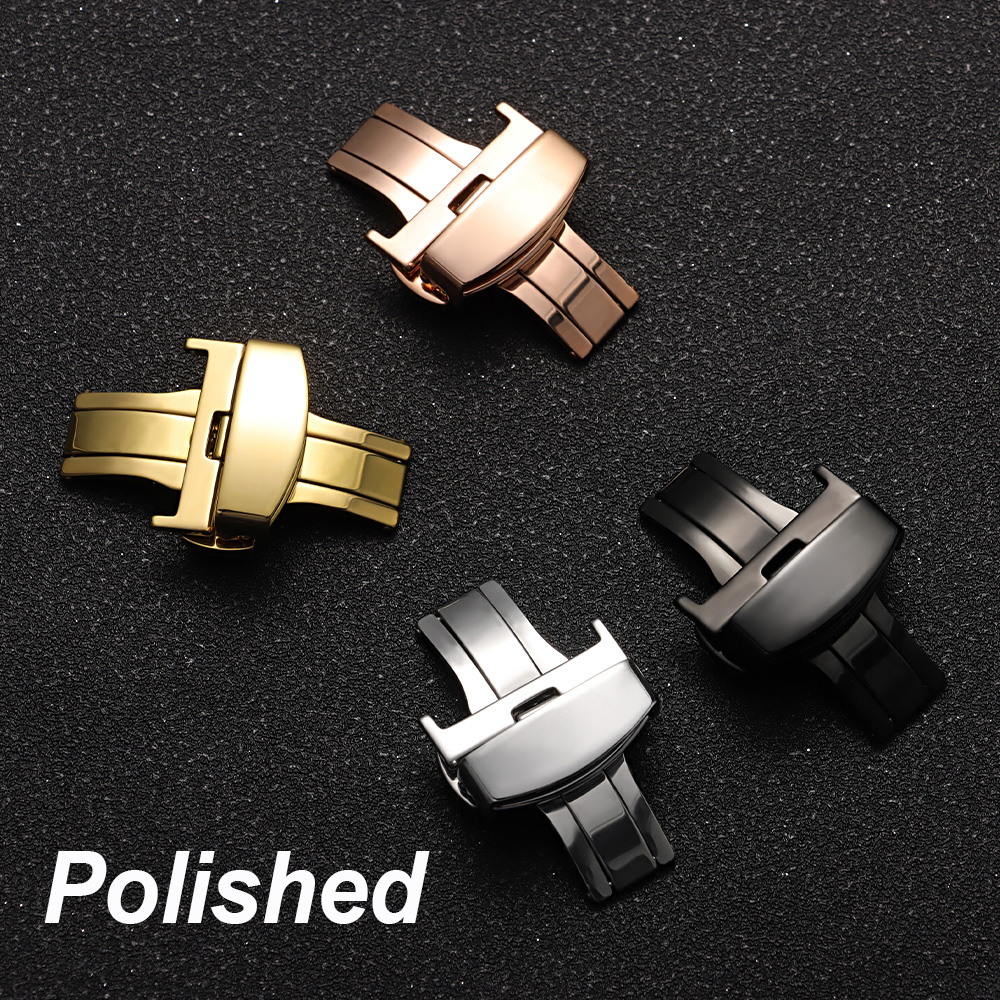 10/12/14/16/18/20/22mm Polishe - đánh giá và giá Butterfly Clasp Deployant