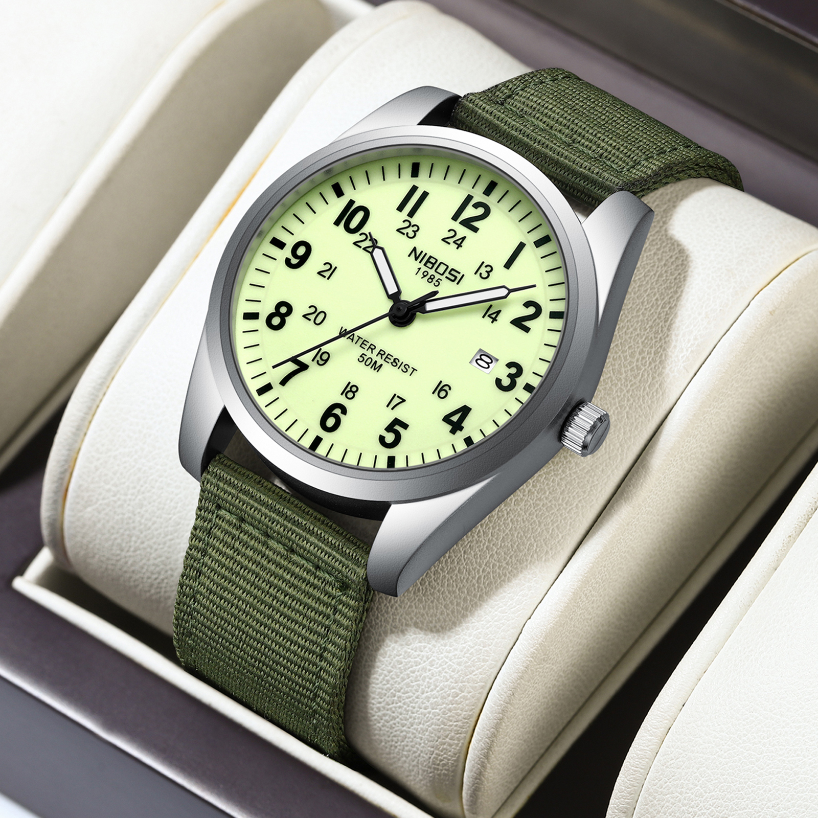 NIBOSI Mens Watches Analog Mil - đánh giá và giá Tropic Strap Vintage