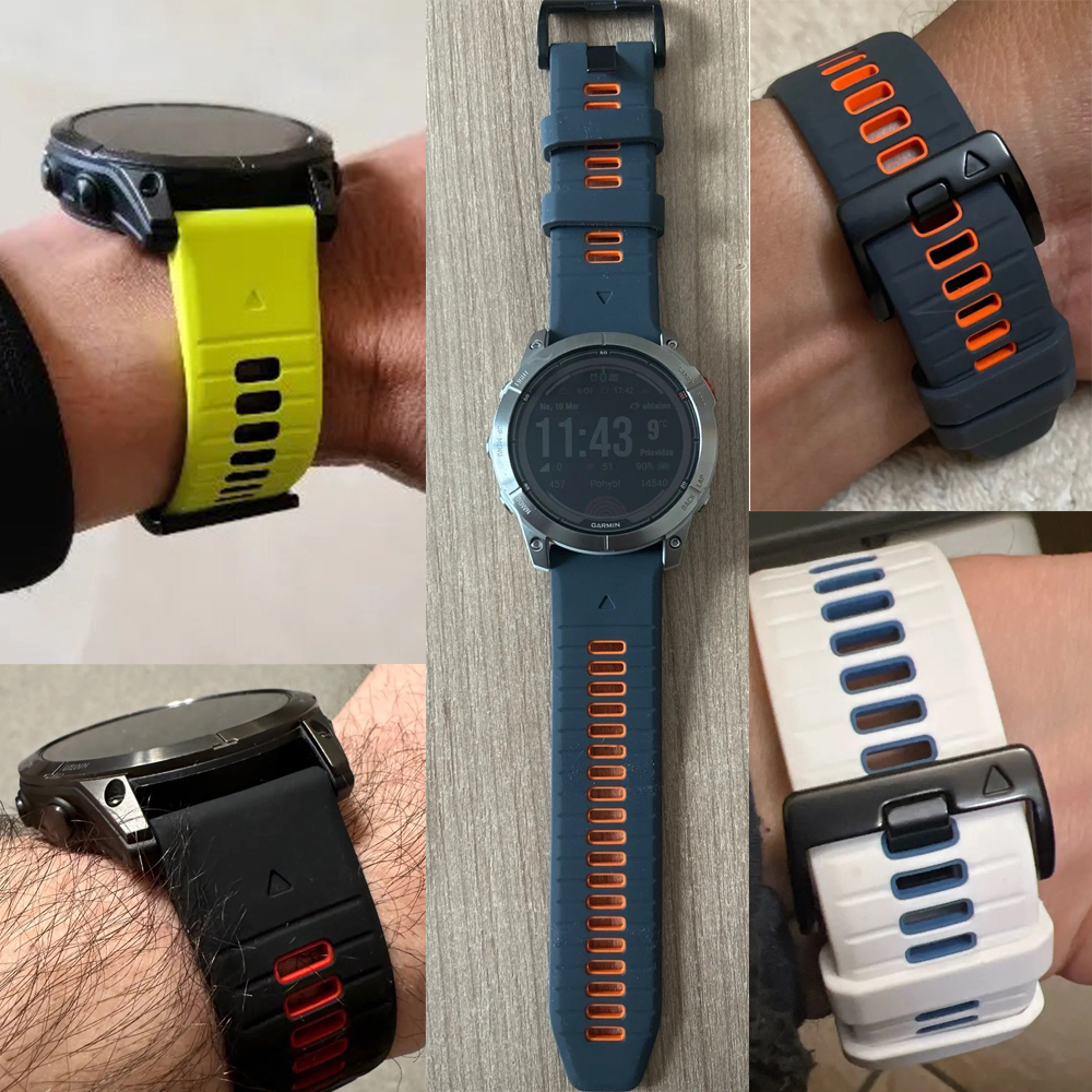Outdoor Sports 22mm Silicone W - đánh giá và giá Silicone Watch Band 22Mm