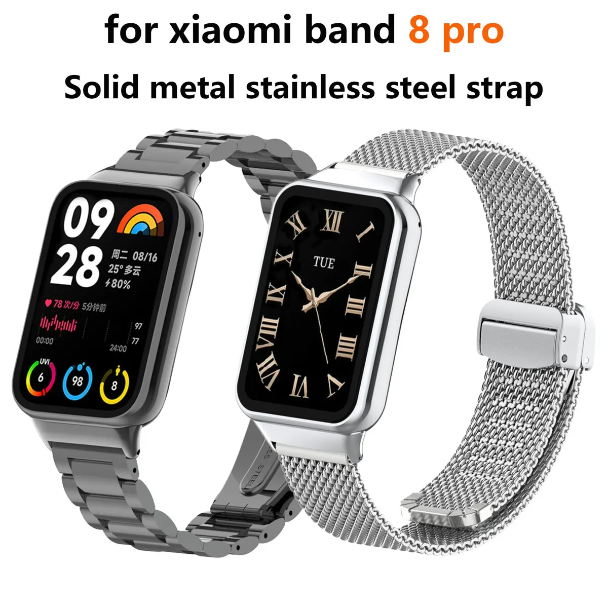 Suitable for Xiaomi band 8pro  - đánh giá và giá Mesh Strap Metal