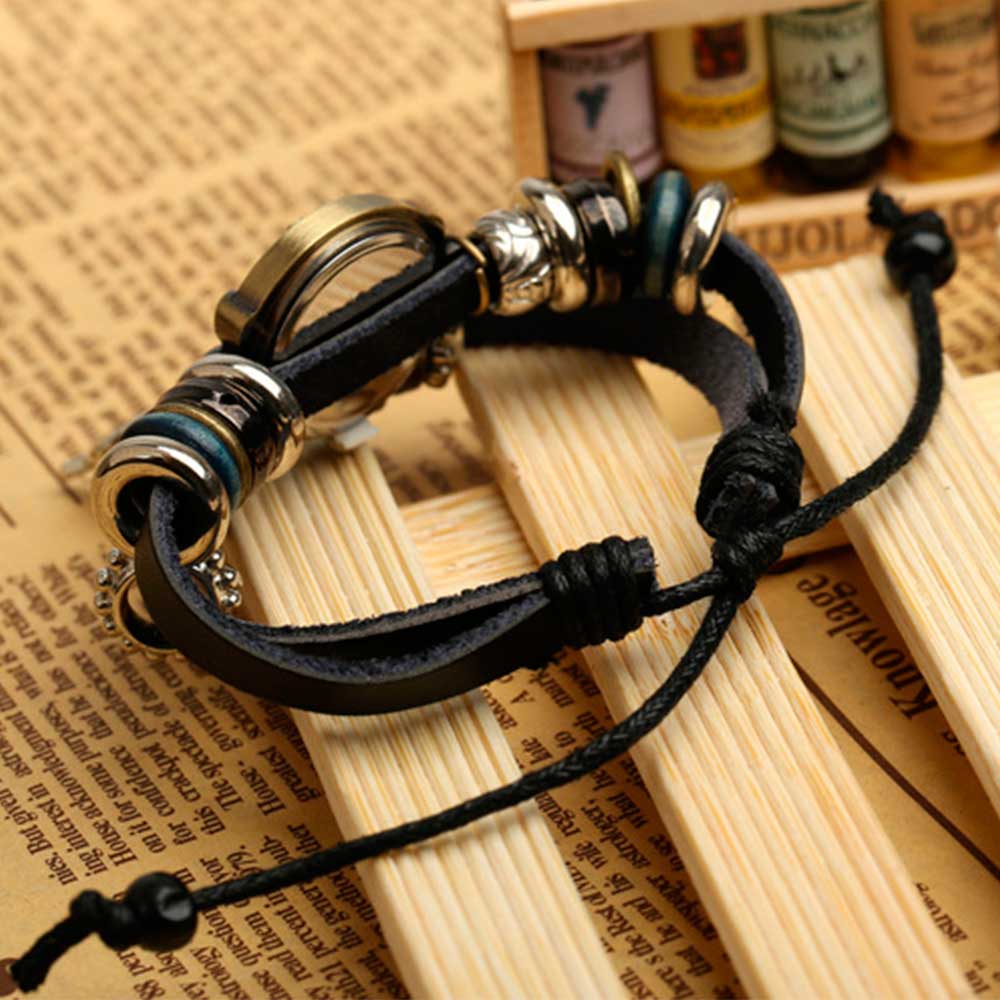 Handmade Butterfly Beads Brace - đánh giá và giá Leather Watch Band Men