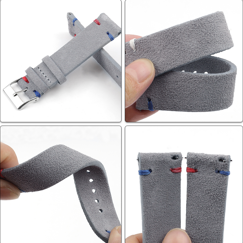 High Quality Vintage Suede Lea - đánh giá và giá Suede Strap Watch