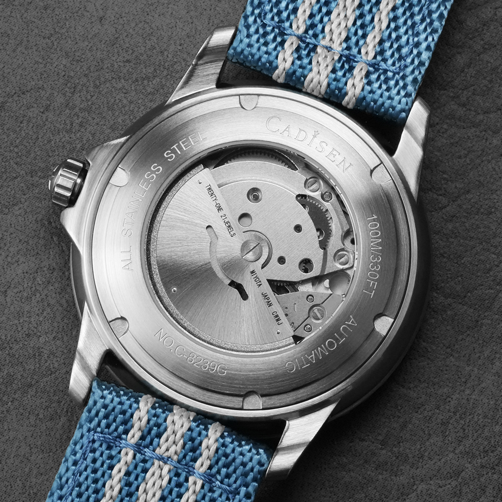 CADISEN Deep Explorer MIYOTA 8 - đánh giá và giá Canvas Strap Watch