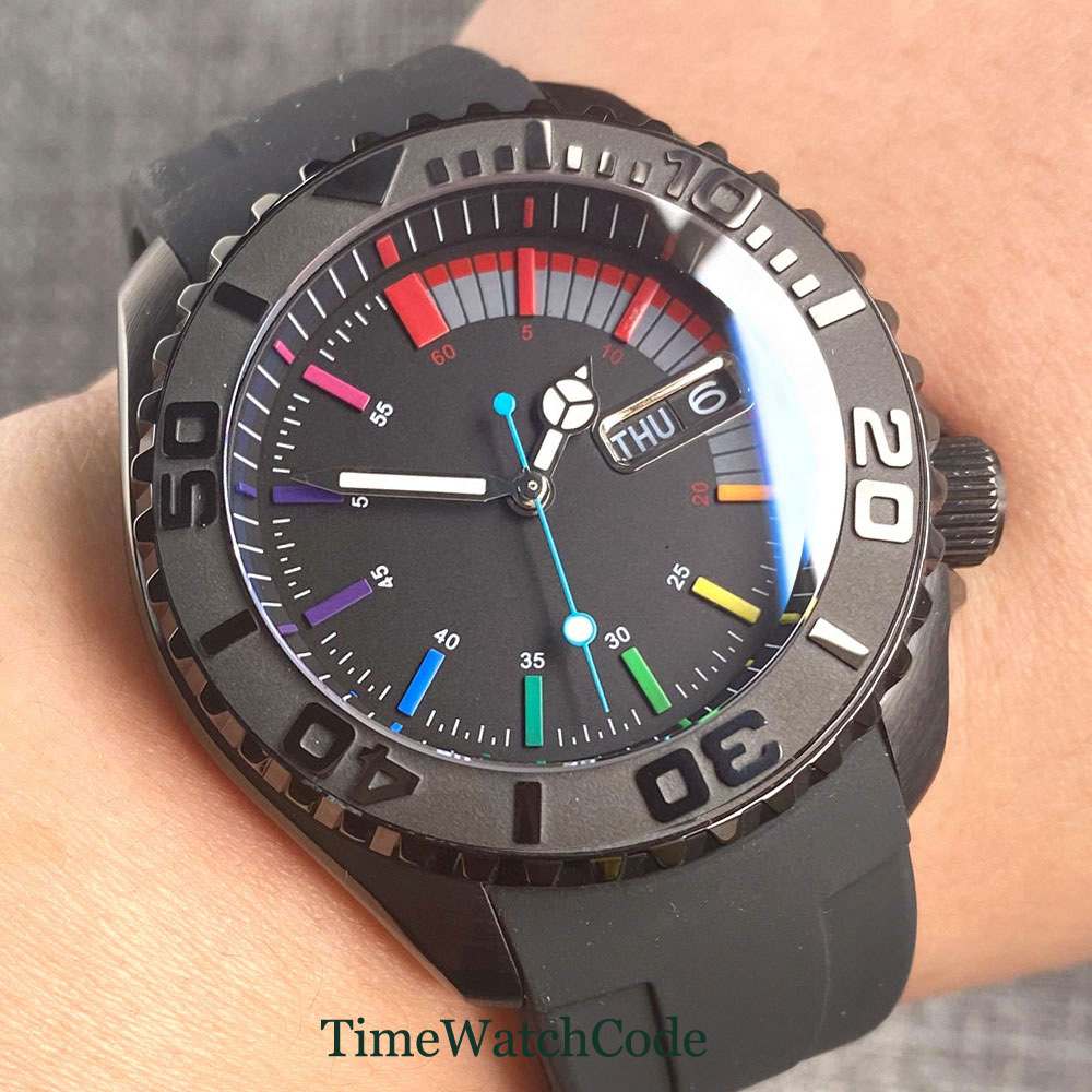 Tandorio 41mm 20ATM Diver Auto - đánh giá và giá Rubber Strap Diver