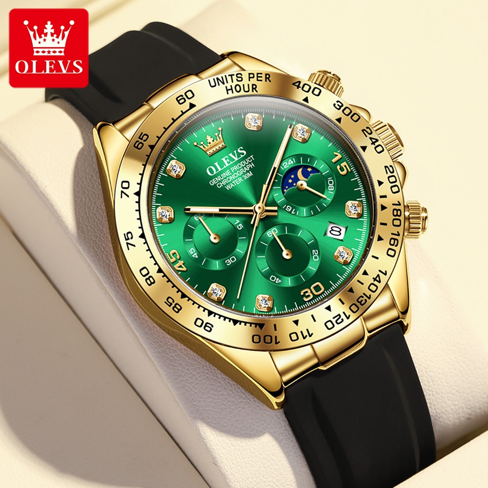 OLEVS 2875 Men's Watch Origina - đánh giá và giá Leather Watch Band Men
