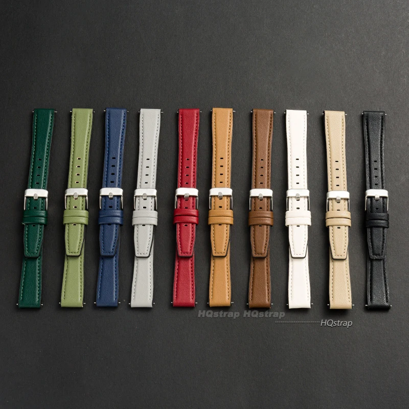 Ultra-thin Leather Watch Band  - đánh giá và giá Leather Strap Quick Release