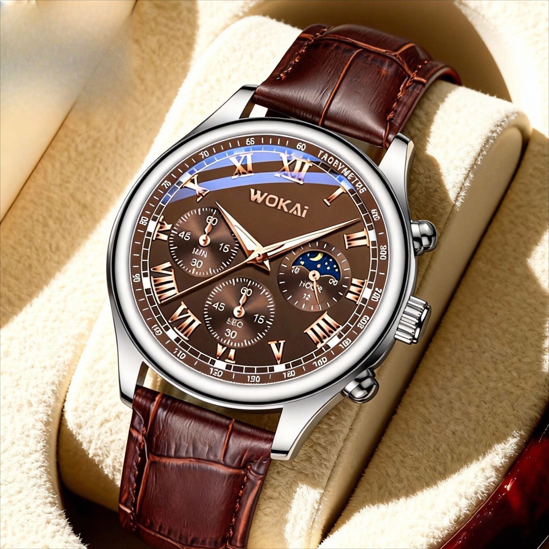 Luxury Men Business Watches Fa - đánh giá và giá Leather Watch Band Men