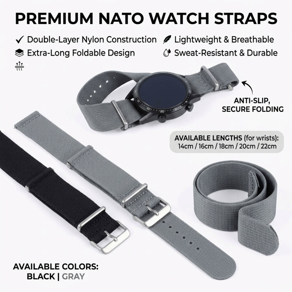 14/16/18/20/22mm NATO Watch Ba - đánh giá và giá Nato Strap Nylon