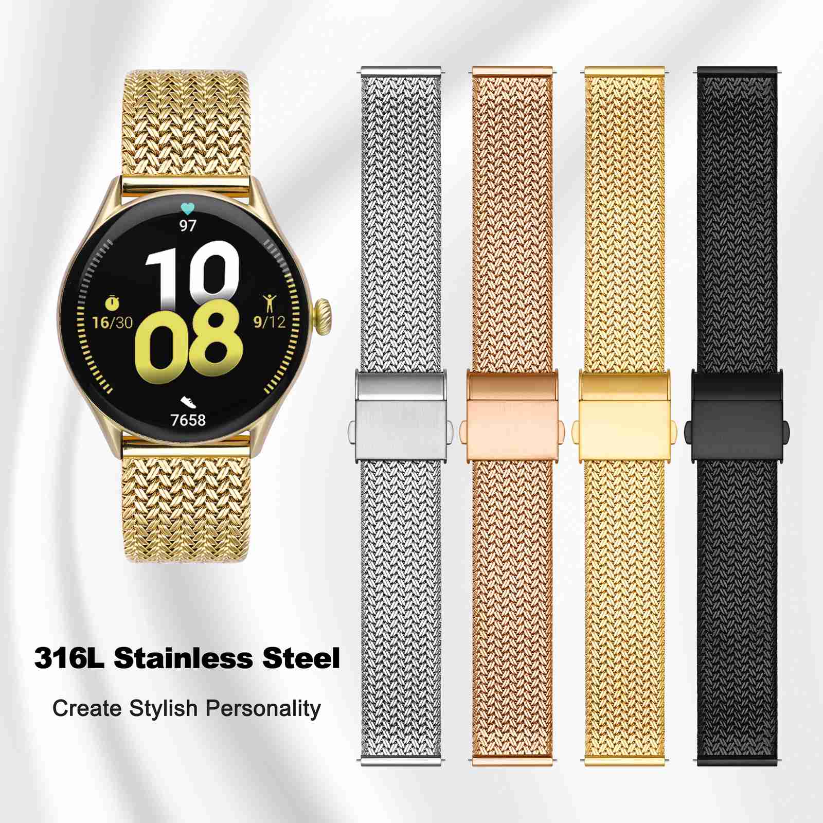 WOCCI Metal Watch Bands 316L S - đánh giá và giá Mesh Strap Metal