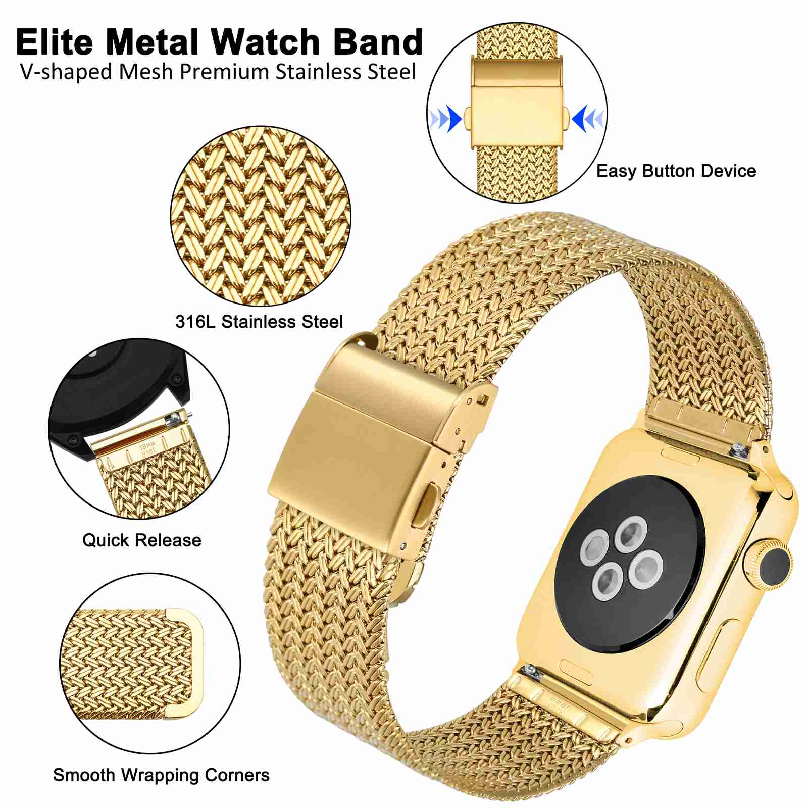 WOCCI Metal Watch Bands 316L S - đánh giá và giá Mesh Strap Metal